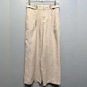 #1) Women's Wide Leg Cream Pants
